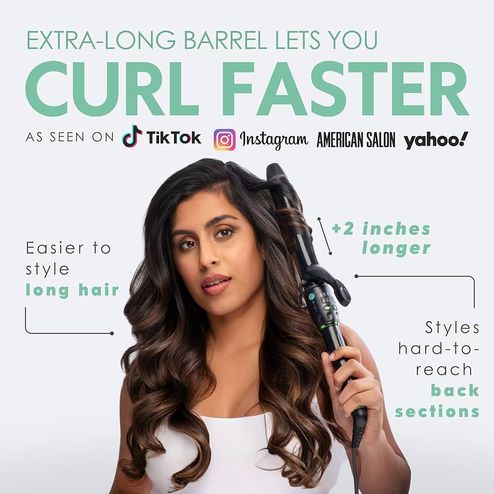 Amazon.com: MINT Professional Extra Long Hair Curling Iron 1
